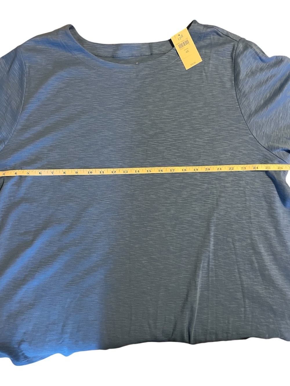 J. Jill NEW Pima Slub Elbow-Sleeve Tee - Bright Blue 4X - Picture 6 of 8